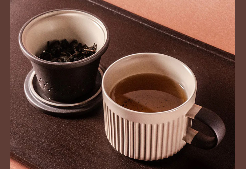 上作美器 尊爵版-直紋馬克杯250ml(米褐色)